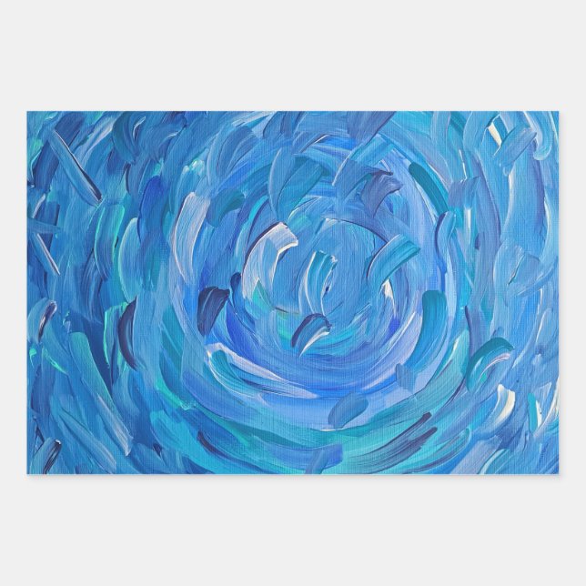 Papier d'enveloppement Bayou bleu (Devant)