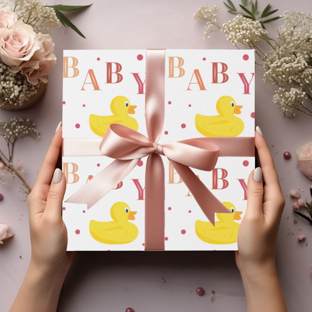 Papier d'enveloppement cadeau pour bébé de pêche d (Créateur téléchargé)