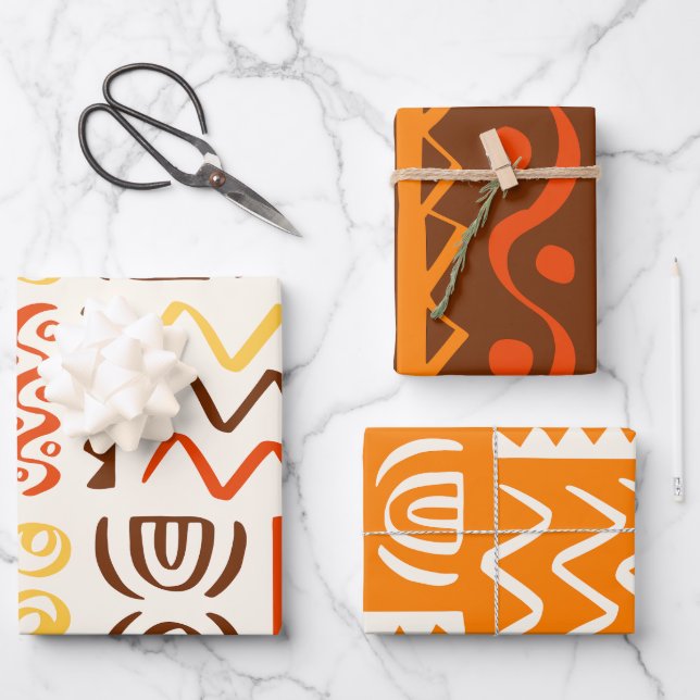 Papier d'enveloppement de cadeaux d'Afrique (Recto)
