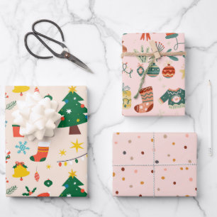 Papier d'enveloppement de décoration de Noël