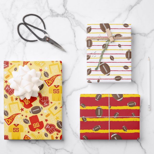 Papier d'enveloppement de football de Kansas City (Recto)