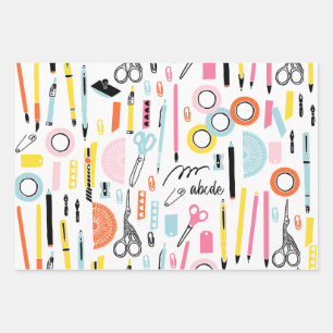 Papier d'enveloppement de fournitures d'art mignon