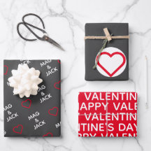 Papier d'enveloppement de la Saint-Valentin