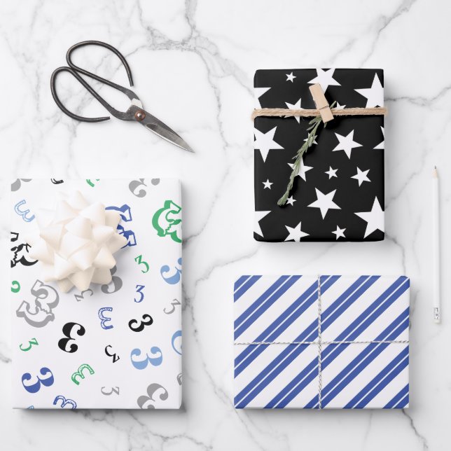 Papier d'enveloppement de l'année d'anniversaire b (Recto)