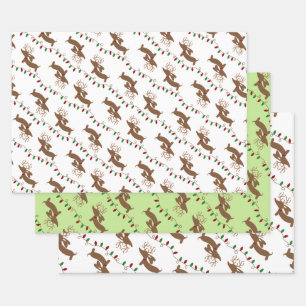 Papier d'enveloppement de Noël Dachshund - Deux st