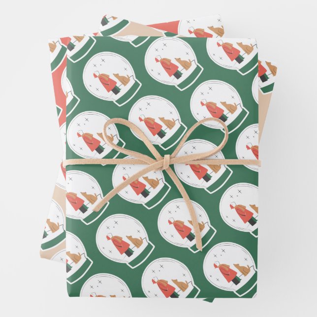 Papier d'enveloppement de Noël festif (En situation)