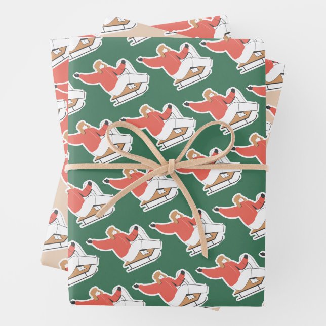 Papier d'enveloppement de Noël festif (En situation)