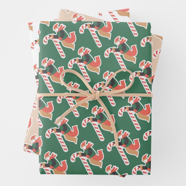 Papier d'enveloppement de Noël festif (En situation)