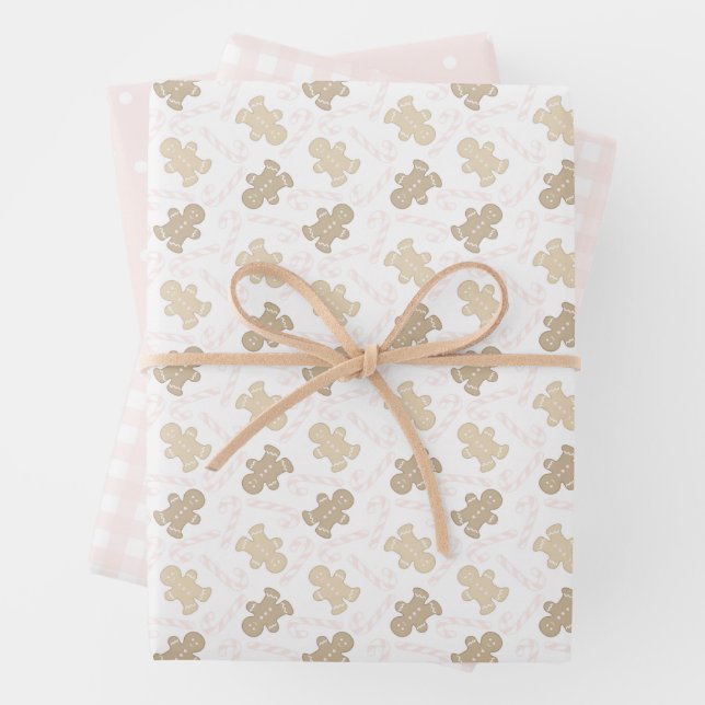 Papier d'enveloppement de Noël Pinkmas (En situation)