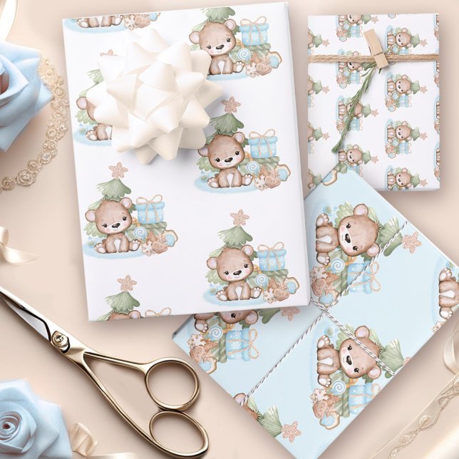 Papier d'enveloppement de Noël pour bébé mignon (Cute Baby Christmas Wrapping Paper)