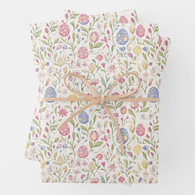 Papier d'enveloppement de Pâques mignon (En situation)