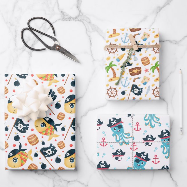 Papier d'enveloppement de pirate de poisson (Recto)