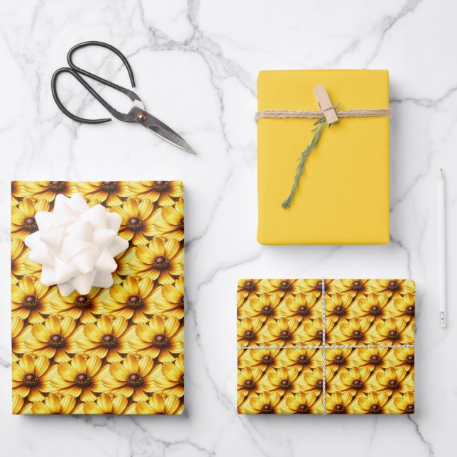 Papier d'enveloppement de terrain de la Coréopsis (Recto)