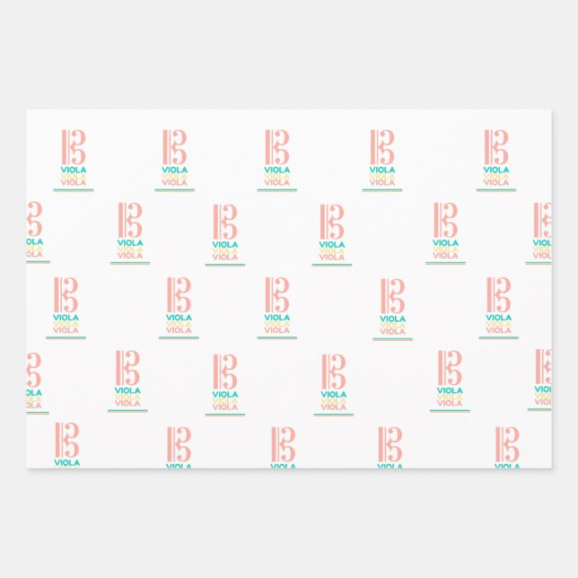 Papier d'enveloppement de viola Alto Clef (Devant)