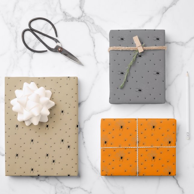 Papier d'enveloppement déplaisant d'Halloween. (Recto)