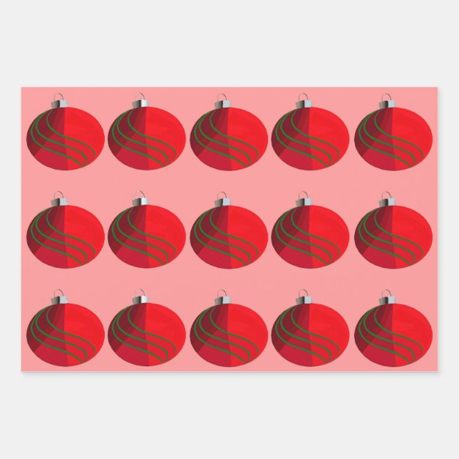 Papier d'enveloppement des ampoules de Noël (3 feu (Devant 2)