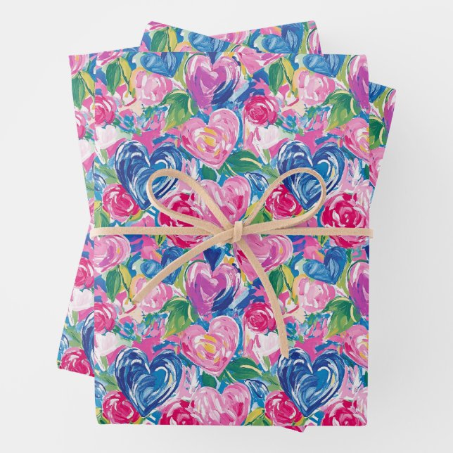 Papier d'enveloppement des Coeurs Abstraits (En situation)