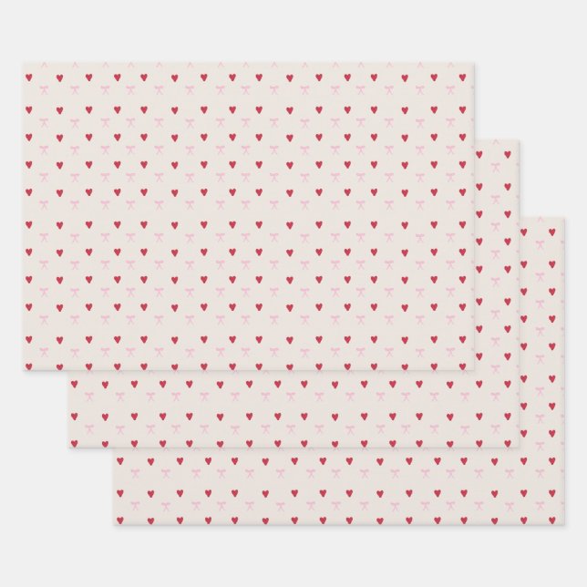 Papier d'enveloppement des coeurs et des vaches mi (Lot)