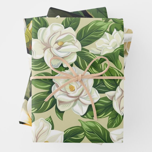 Papier d'enveloppement des fleurs de Gardenia (En situation)