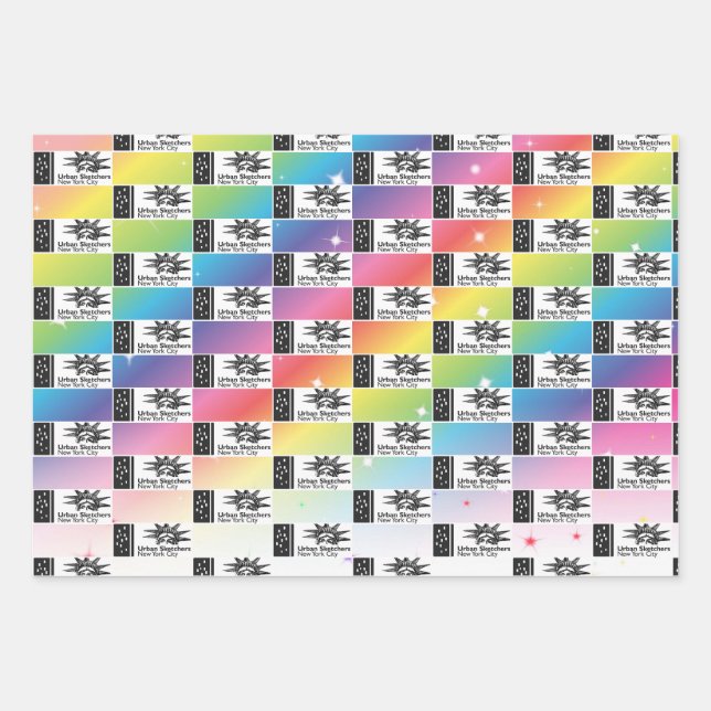 Papier d'enveloppement des Sketchers urbains de Ne (Devant 3)