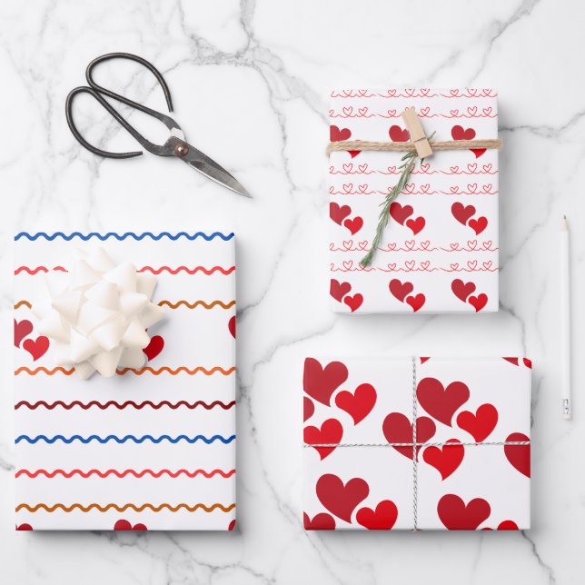 Papier d'enveloppement du coeur et des lignes Ense (Recto)