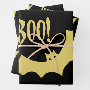 Papier d'enveloppement Halloween BOO par Adiela Ak