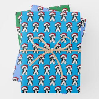 Papier d'enveloppement Havanais de Noël série de 3