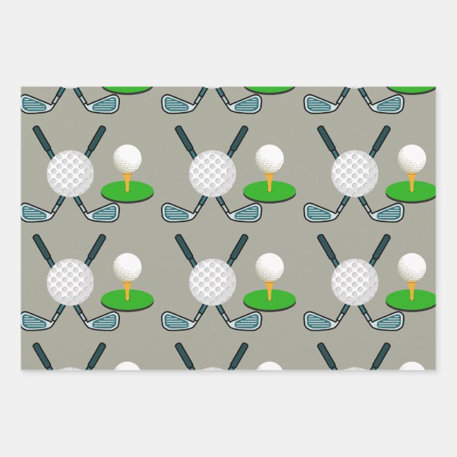 Papier d'enveloppement Motif de golf (Devant 3)