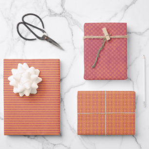 Papier d'enveloppement orange Tone Set de 3 concep