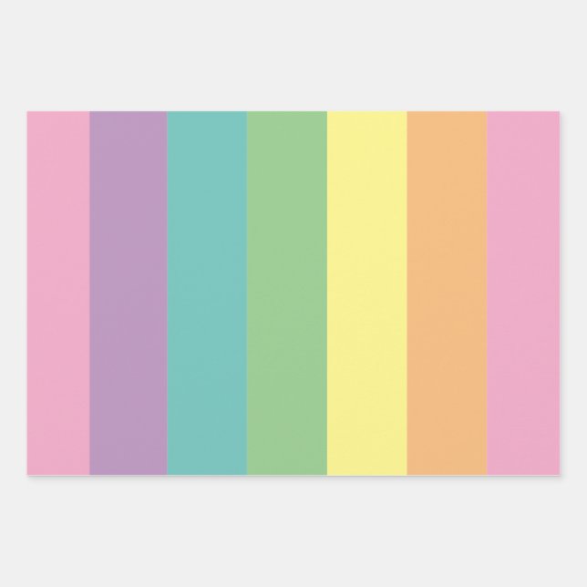 Papier d'enveloppement Pastel Rainbow (Devant)