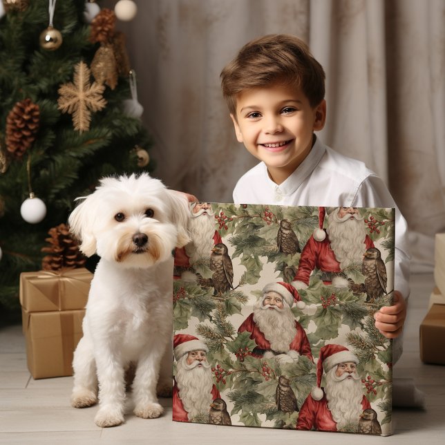 Papier d'enveloppement Père Noël Retro vintage (Créateur téléchargé)