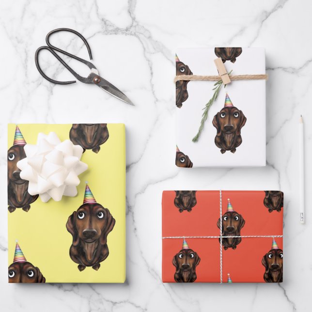 Papier d'enveloppement pour l'anniversaire du chie (Recto)