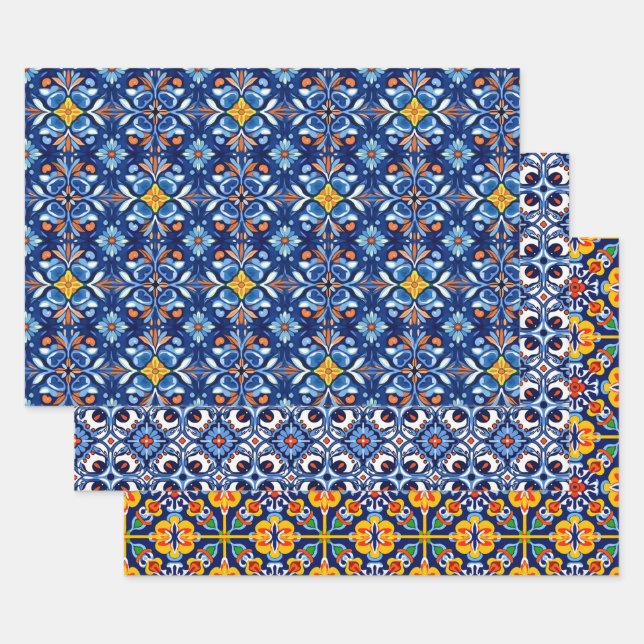 Papier d'enveloppement Talavera mexicain (Lot)