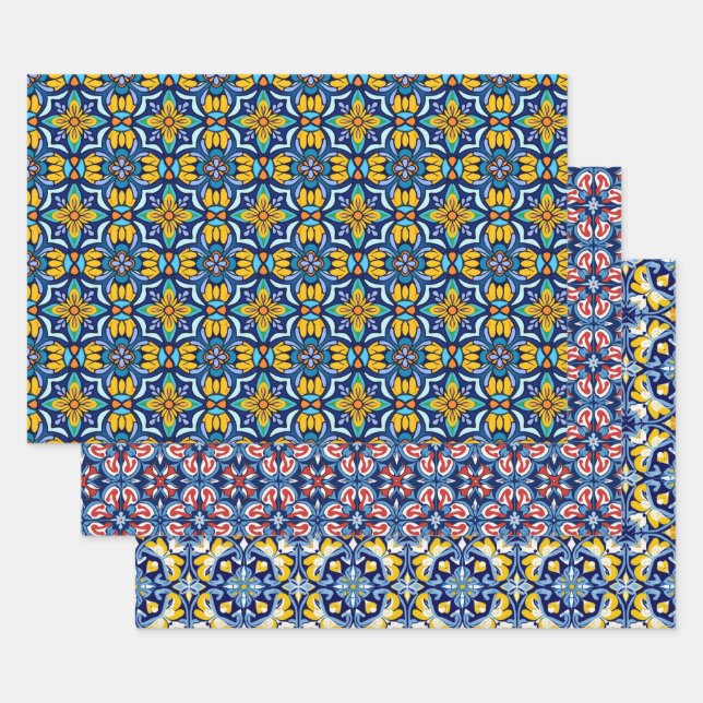 Papier d'enveloppement Talavera mexicain (Lot)