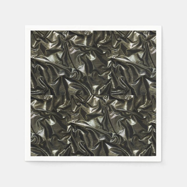 Papier Élégante serviette en satin noir (Devant)