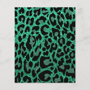 Papier Empreinte de léopard - Turquoise