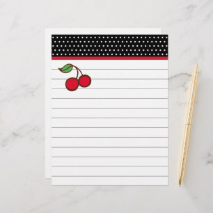 Papier en-tête Retro Cherry
