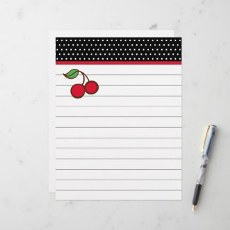 Papier en-tête Retro Cherry