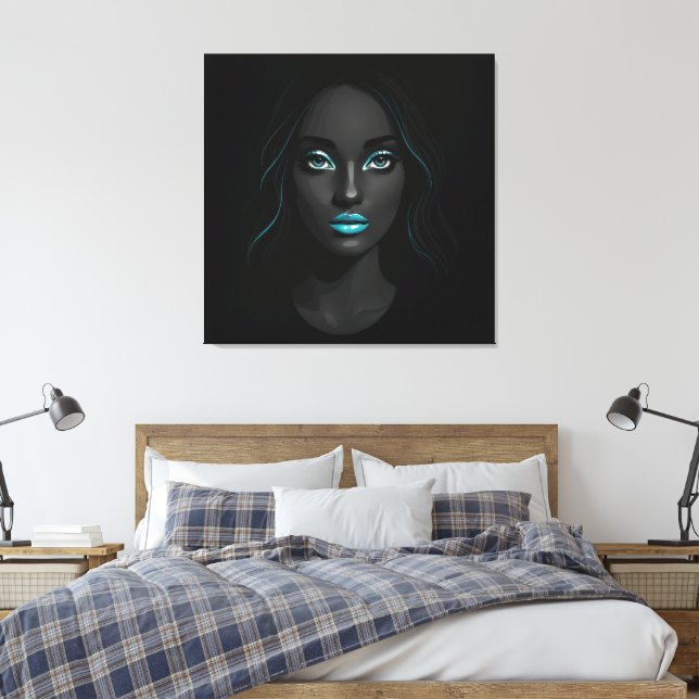 Papier en toile à lèvres bleues (Insitu(Chambre))