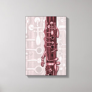 Papier en toile Clarinet rouge
