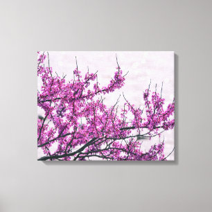 Papier en toile d'arbre à fleurs violettes