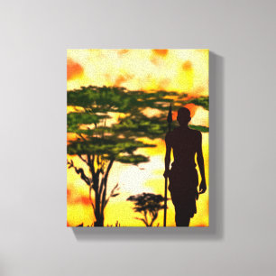 Papier en toile de chasse africaine