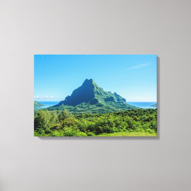 Papier en toile vert tropical Moorea (Recto)