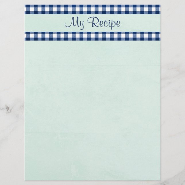 Papier En vichy bleu (Devant)