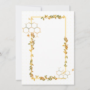 Papier encadré nid d'abeilles et peigne de miel