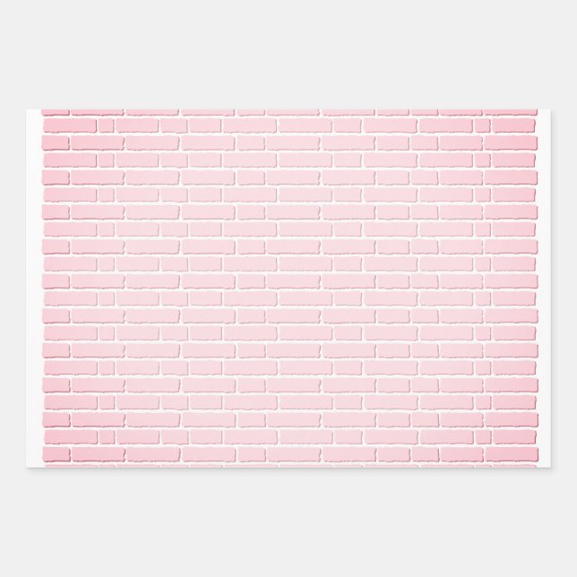 Papier enveloppant avec mur en briques roses (Devant)