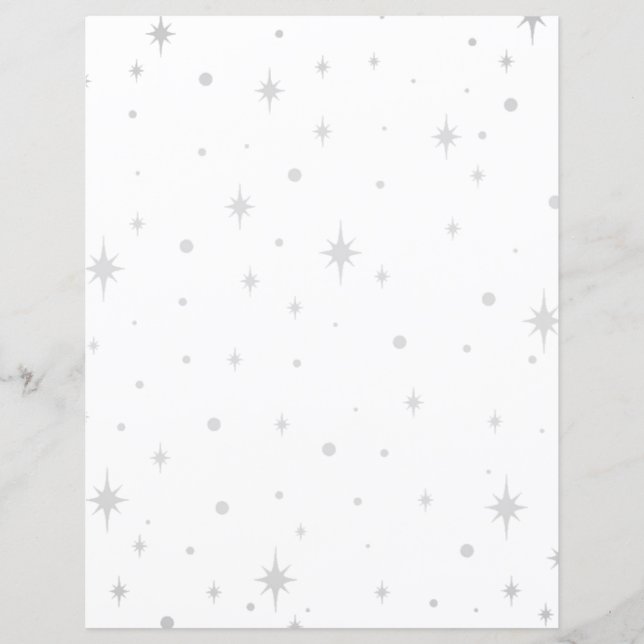 Papier fantaisiste pour journal de bord en argent  (Devant)