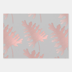 Papier feuille Rosegold Enveloppement Jeu plat de 
