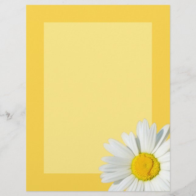 Papier fixe personnalisé Jaune et Blanc (Devant)
