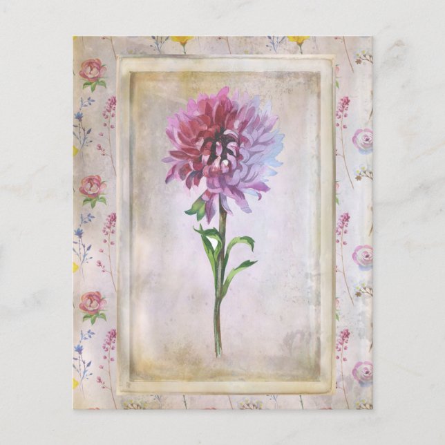 Papier Fleur sauvage Shabby Purple (Devant)